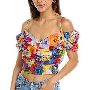 Walter Baker Floral Kinsley Crop Top
